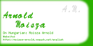 arnold moisza business card